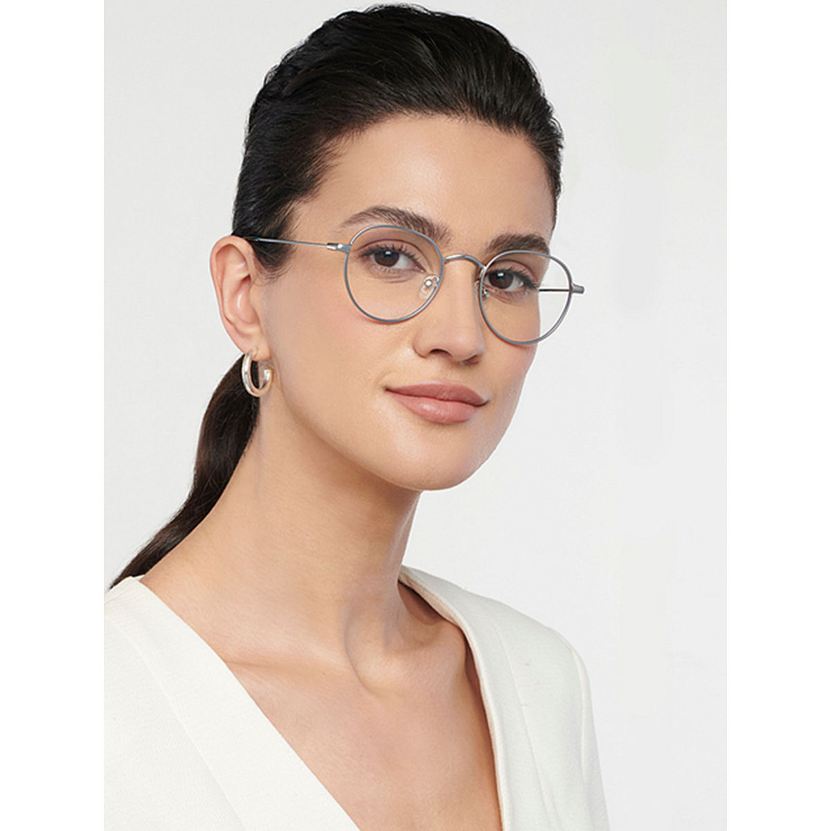 Lenskart Blu Silver Round Computer Glasses LB E14131 Buy Lenskart