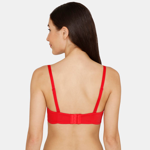 Buy Zivame New Romance Padded Wired 3-4Th Coverage Strapless Bra - Beet Red  online