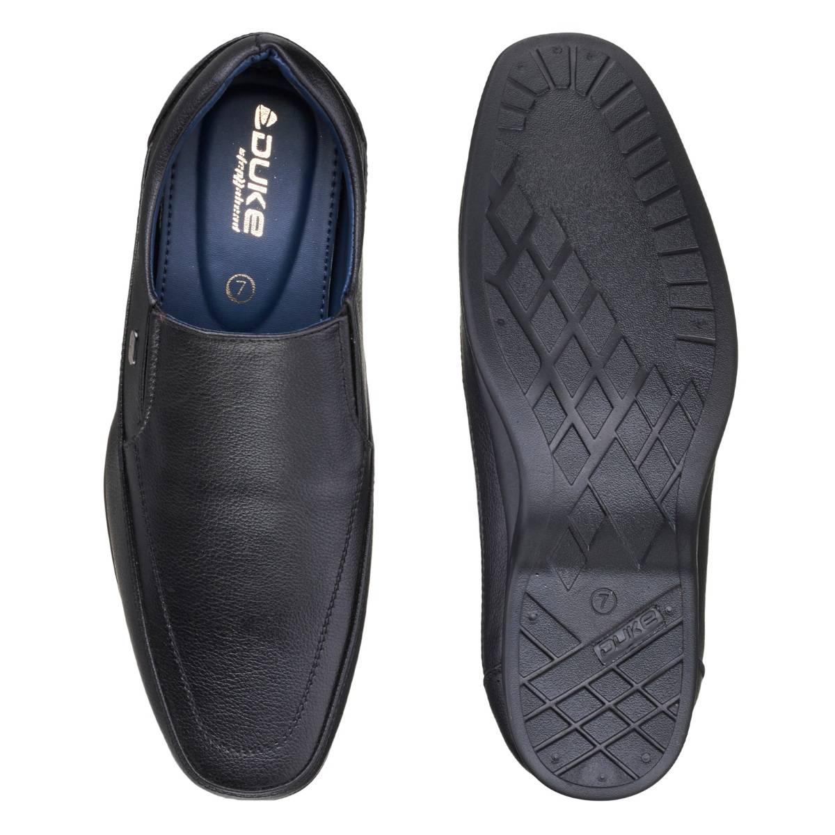 Buy Duke Solid/plain Black Formal Shoes Online
