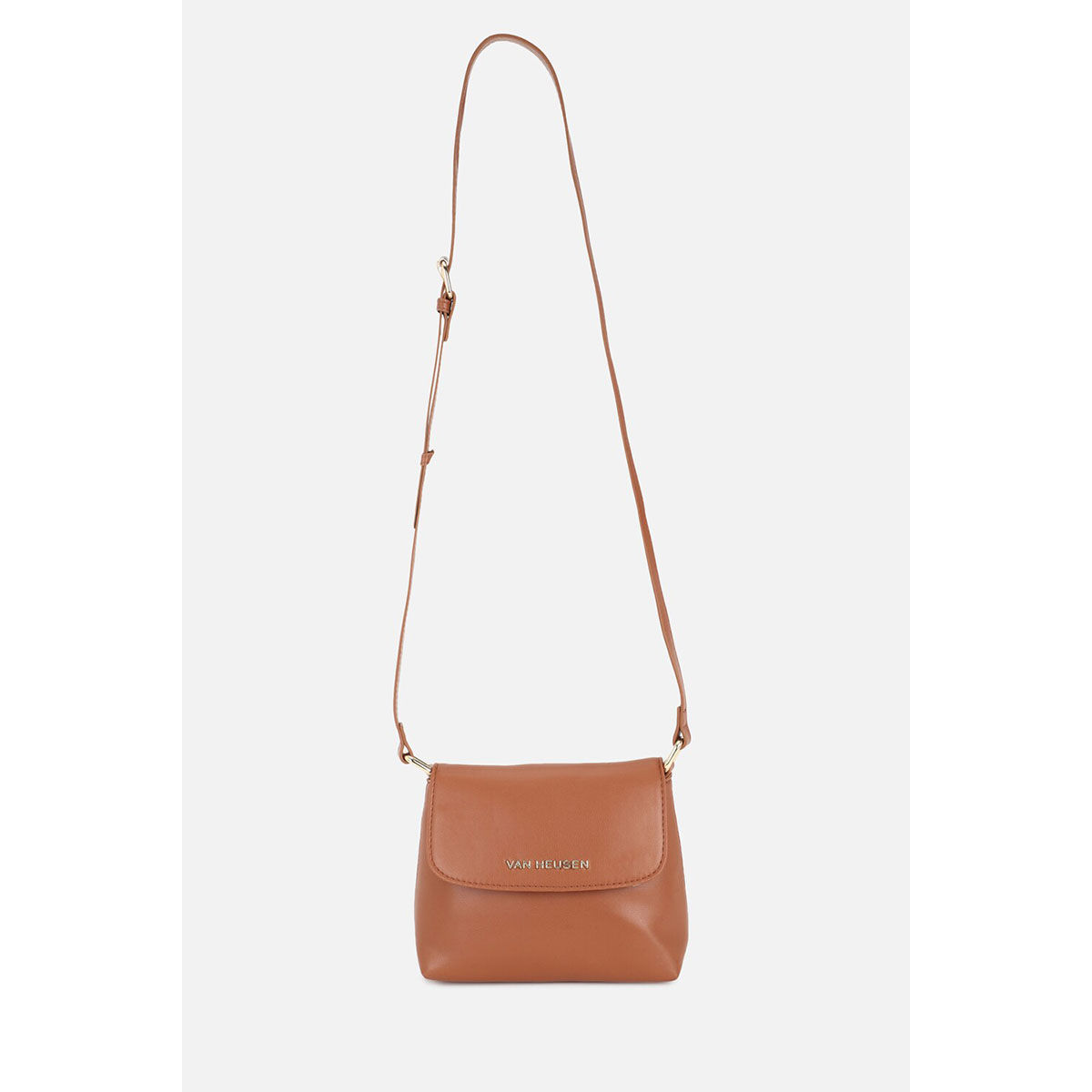 Buy Van Heusen Women Brown Solid Casual Sling Bag Online