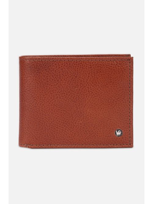 Buy Louis Philippe Men Brown Solid Leather Wallet Online