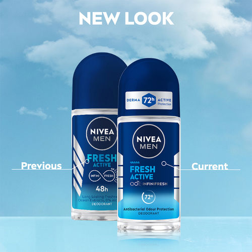 Buy NIVEA MEN Fresh Active 72h Deodorant Roll On For Men Online