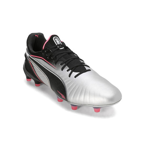 Puma KING ULTIMATE FG/AG Unisex Silver Football Shoes (UK 11)