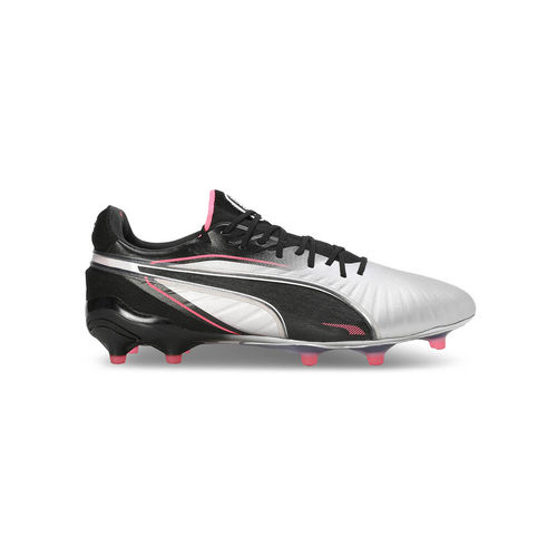Puma KING ULTIMATE FG/AG Unisex Silver Football Shoes (UK 11)