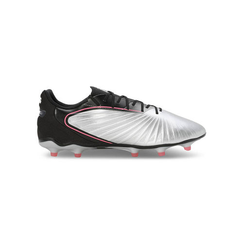 Puma KING MATCH FG/AG Unisex Silver Football Shoes (UK 11)