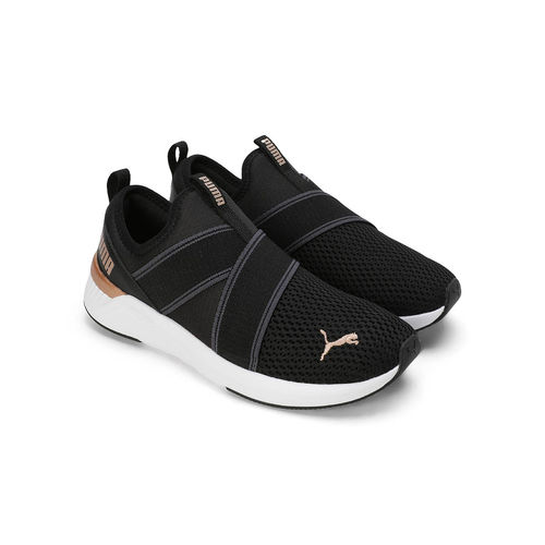 Buy Puma Soft ride Harli Slip on Women Black Running Shoes Online