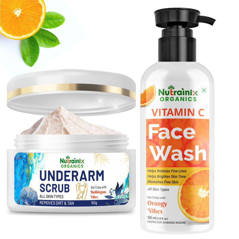 Nutrainix Organics Underarm Scrub + Vitamin C Facewash Buy Nutrainix Organics Underarm Scrub