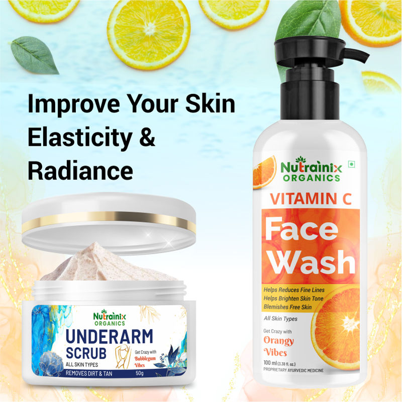Nutrainix Organics Underarm Scrub + Vitamin C Facewash Buy Nutrainix Organics Underarm Scrub