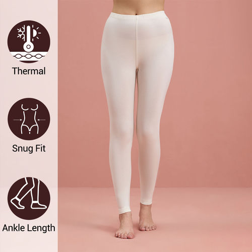 Buy Ultra Light and Soft Thermal Leggings that stay hidden under clothes -  NYOE06 White Online