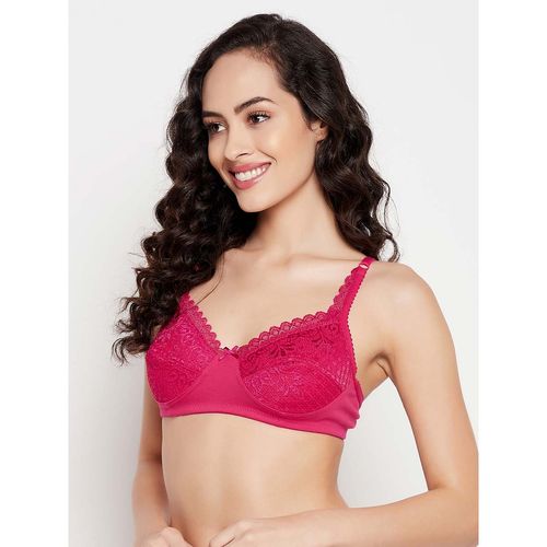 Buy Clovia Women's Lace Solid Padded Full Cup Wire Free Everyday