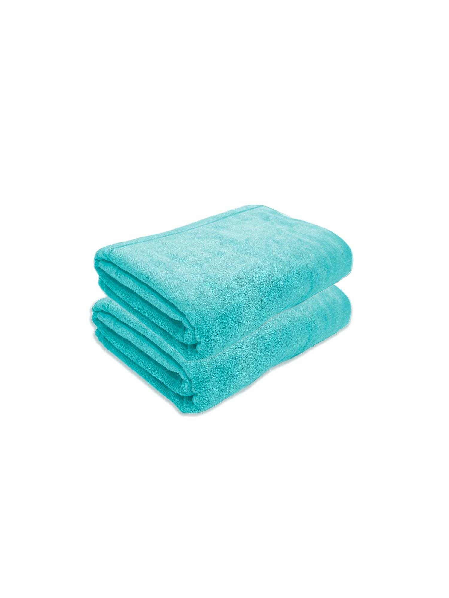 Black Gold Oversized Microfiber Bath Towel Soft, Quick Dry & Absorbent Green Blue (Pack of 2)