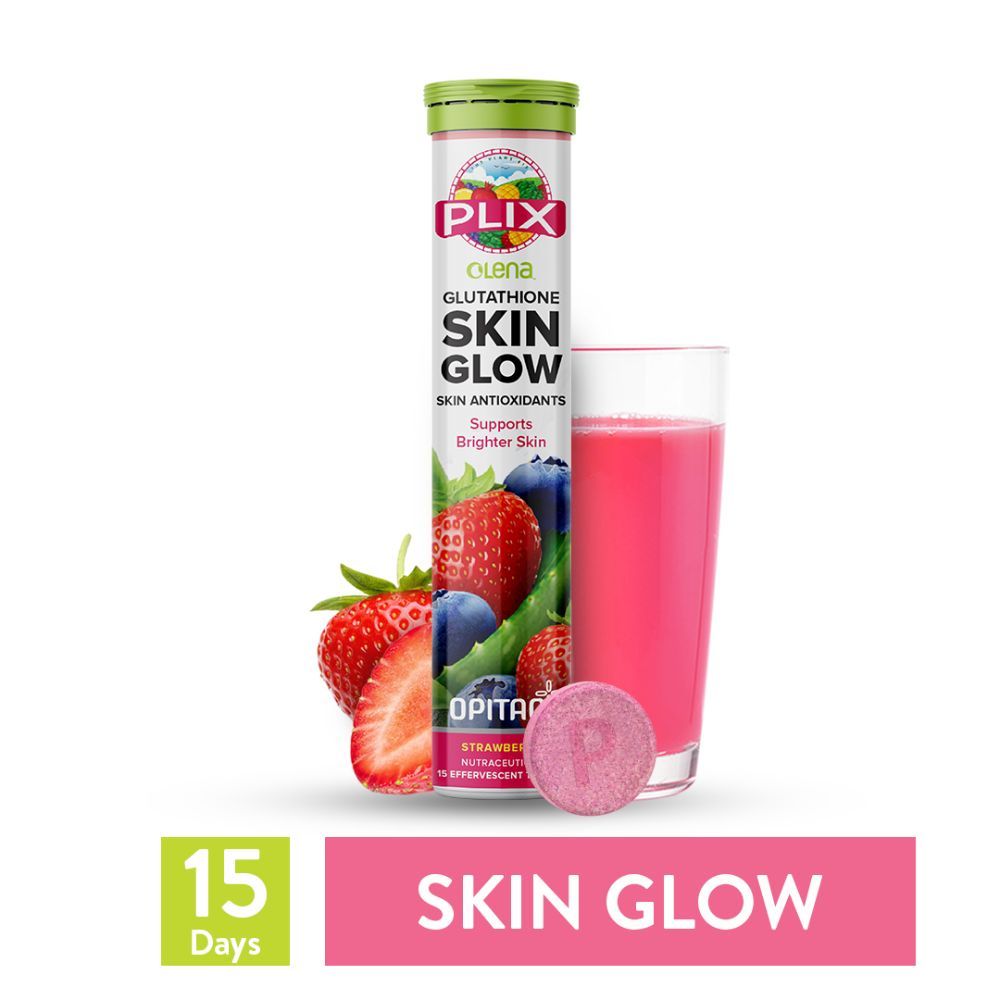 Plix & Olena Glutathione Skin Glow, 15 Effervescent Tablets, Pack Of 1