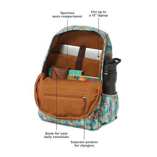 Buy Teal by CHUMBAK Womens Backpack Stylish Blue (M) Online display picture 3