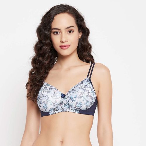 Buy Padded Non-Wired Full Cup T-shirt Bra in Sky Blue Online India