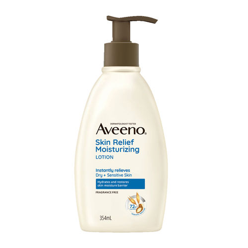 Aveeno Skin Relief Fragrance Free Body Lotion Shea Butter 72-Hour