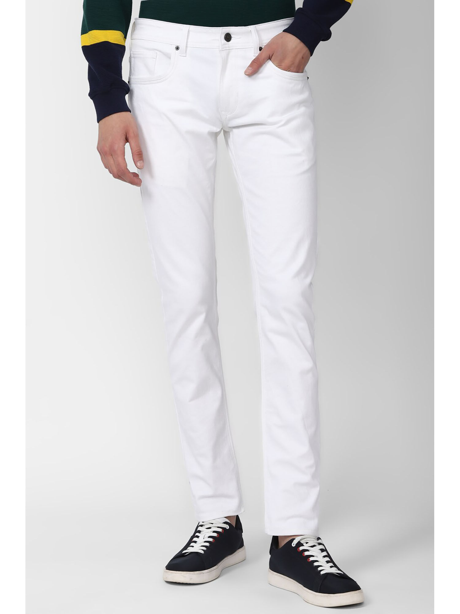 Peter england white store jeans