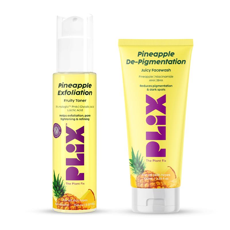 Plix Pineapple Depigmentation Regime With Fruity Toner & Cleanser