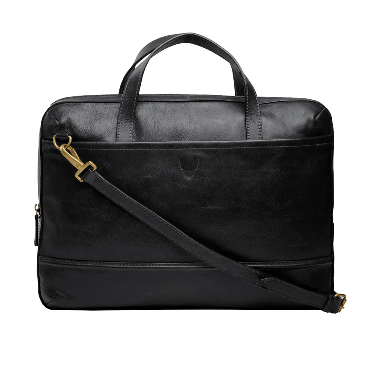 Hidesign Black Leather Messenger Bag Briefcase Laptop Bag | eBay