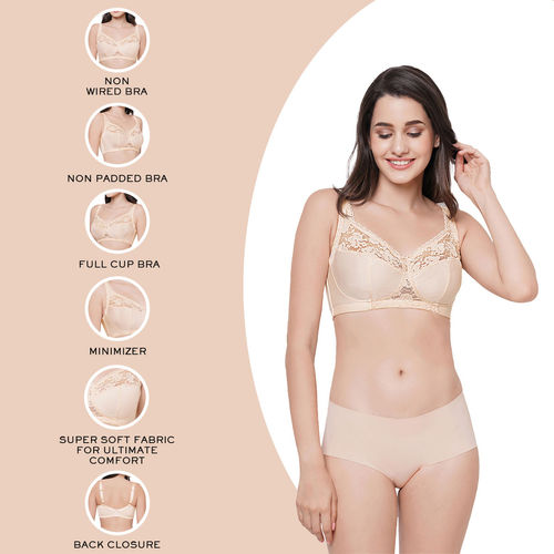 Buy Wacoal Women's Charming Illusion Non Padded Non Wired Full Cup Pack Of  2 Minimizer Bra Online