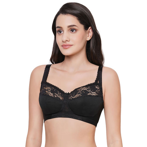 Buy Wacoal Women's Charming Illusion Non Padded Non Wired Full Cup Pack Of  2 Black Minimizer Bra Online