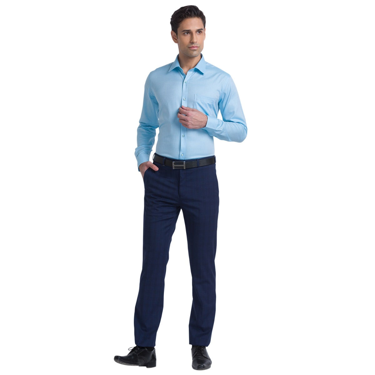 Buy Arrow Madison Fit Solid Formal Trousers - NNNOW.com