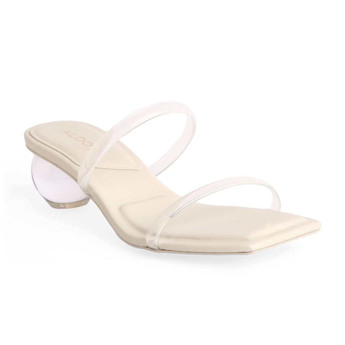 NEW Aldo white Leather wedge sandal 4” Heel 11 Agraerith White Rubber Sole  | eBay