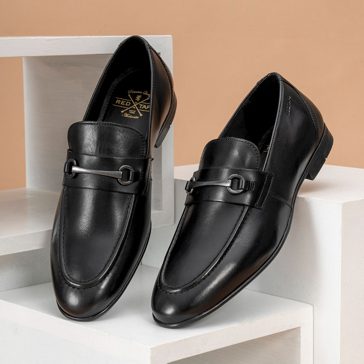 Buy Red Tape Mens Solid Black Loafers Shoes Online