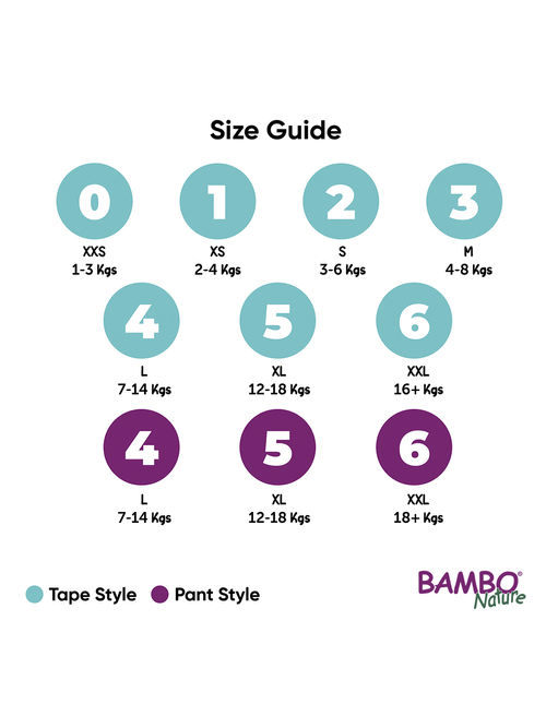  Bambo Nature Premium Training Pants (SIZES 4 TO 6 AVAILABLE),  Size 5, 20 Count : Baby