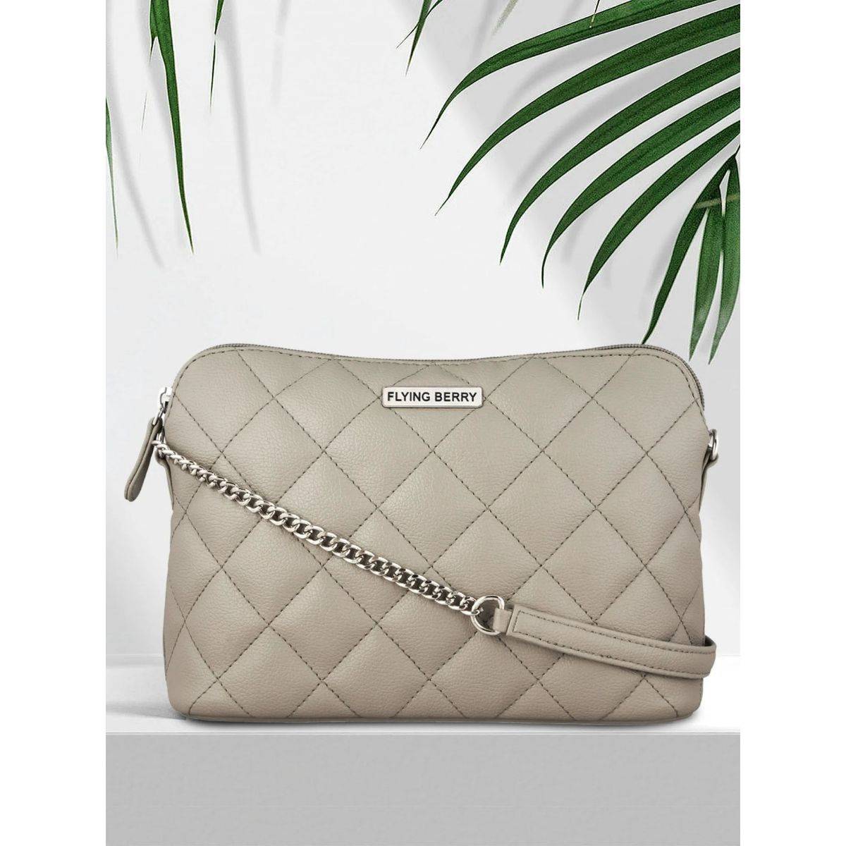 FLYING BERRY Women Grey Sling Bag
