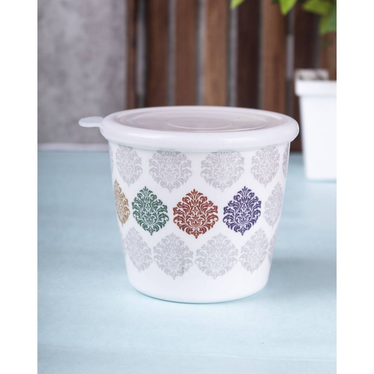 Voncasa Tableware Ceramic Jar for Dining Table Pickle Storage Canister 600 ml