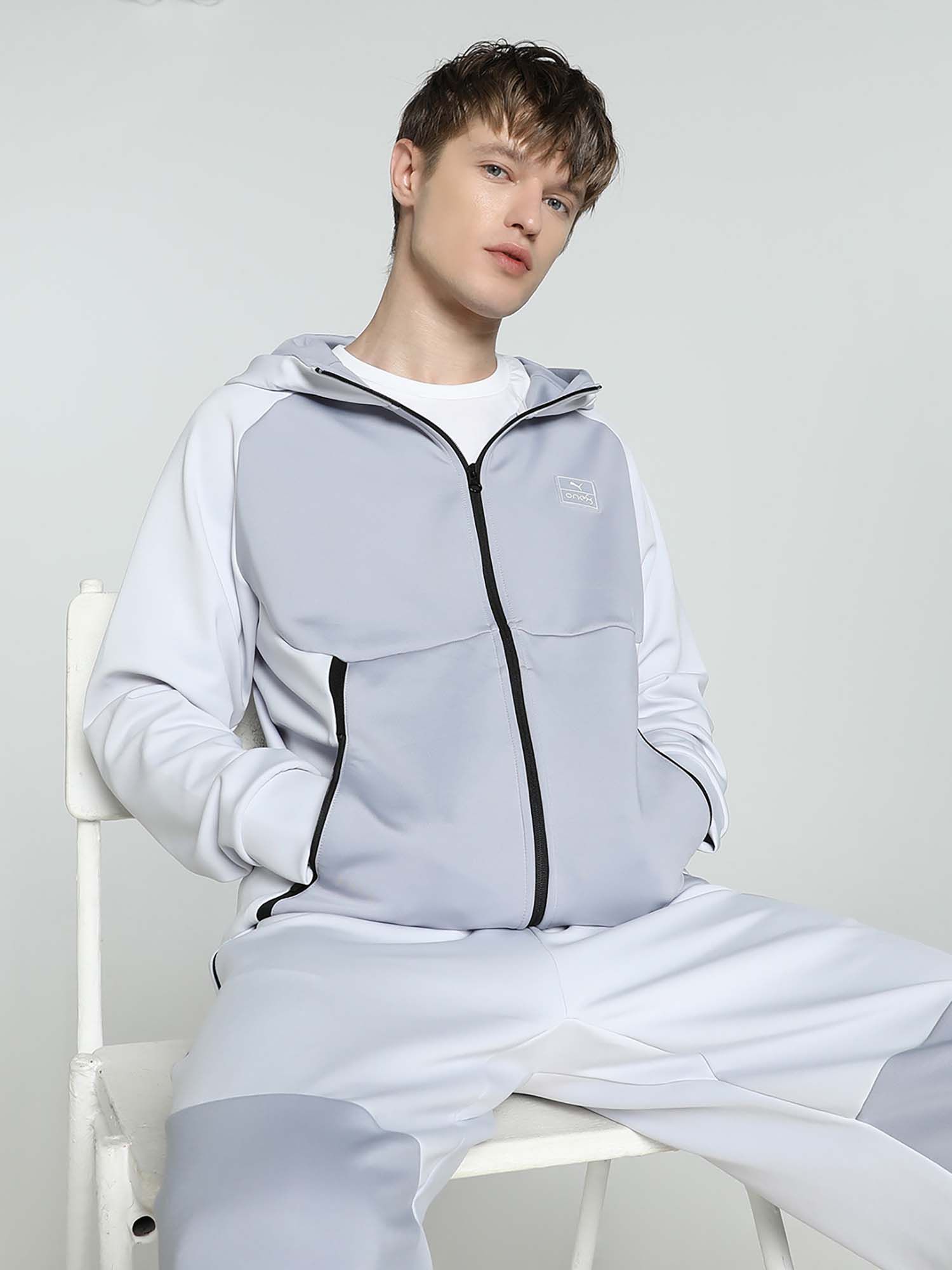 HIMA Buy Puma X One8 Men Grey Full Zip Hoodie Online