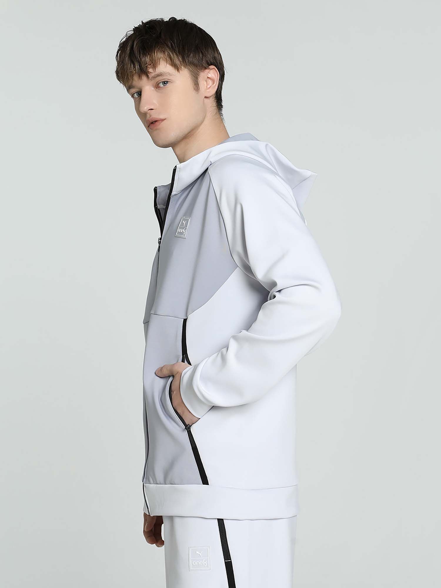 Buy Puma X One8 Men Grey Full Zip Hoodie Online