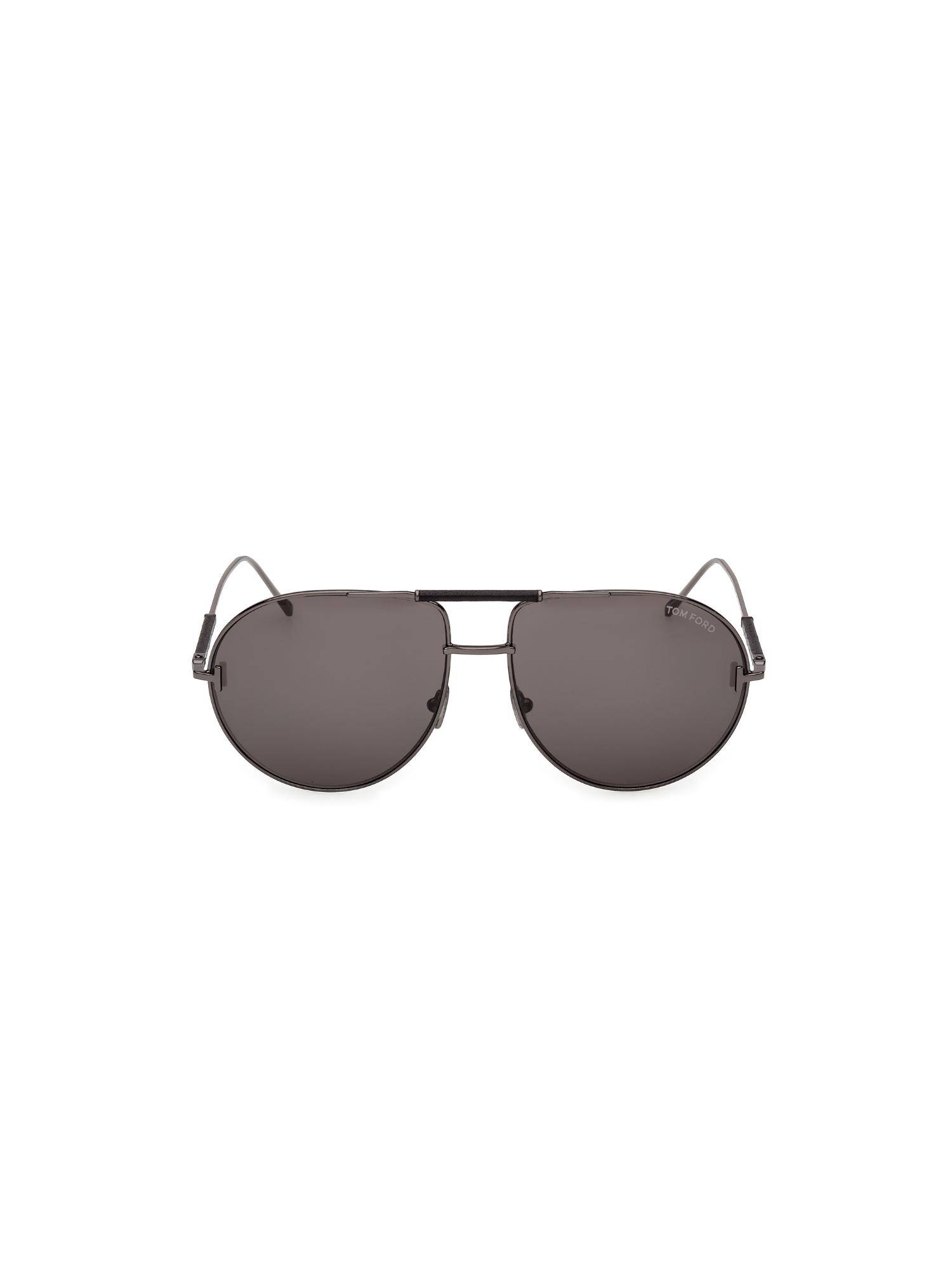 Tom Ford Unisex Metal Grey Lens Sunglasses - FT1308 62 08A (62)