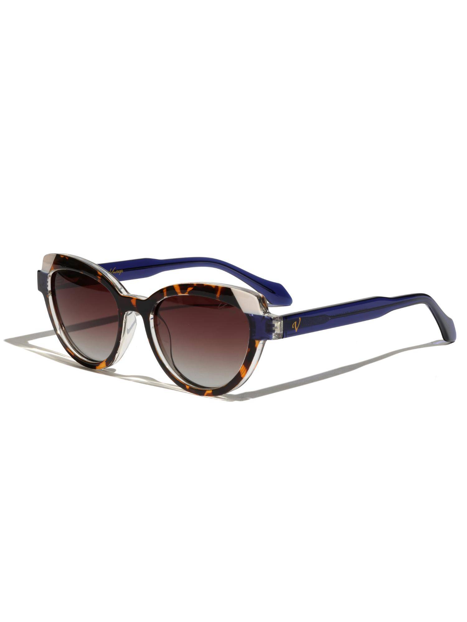 Vintage Women Mysterious C2 Polarised & UV Protection Brown Lens Sunglasses (51)