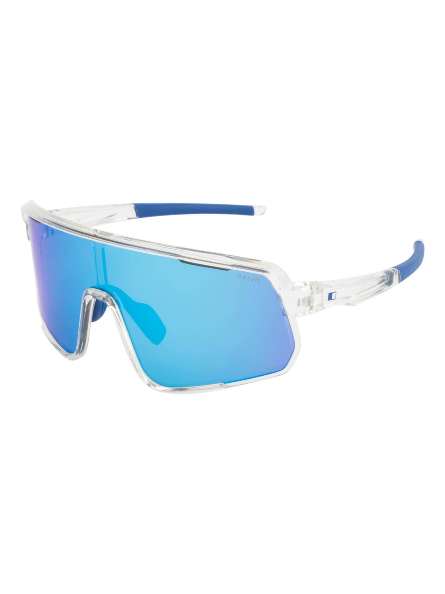 Opium Eyewear Men UV Protection Shield Blue Lens Sunglasses (137)