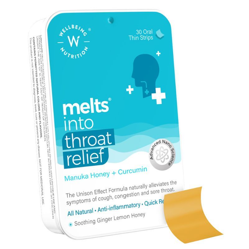 Wellbeing Nutrition Melts Instant Throat Relief - Oral Strips