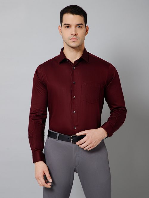party wear maroon shirt