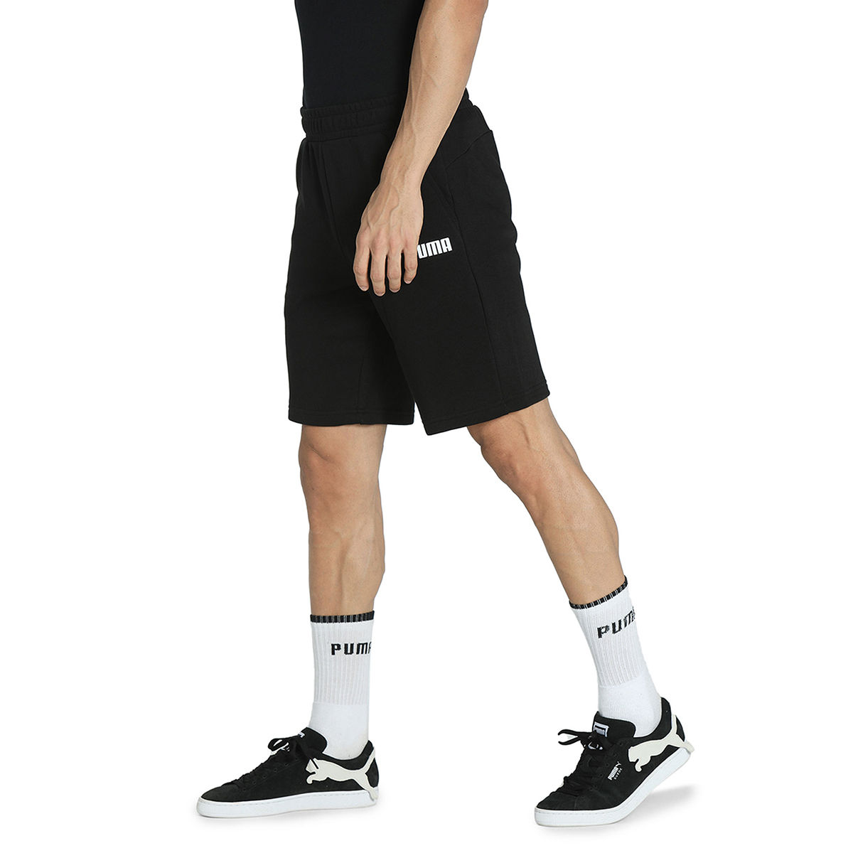 Buy Puma Ess Sweat 10 Bermudas Tr M Mens Black Casual Shorts Online