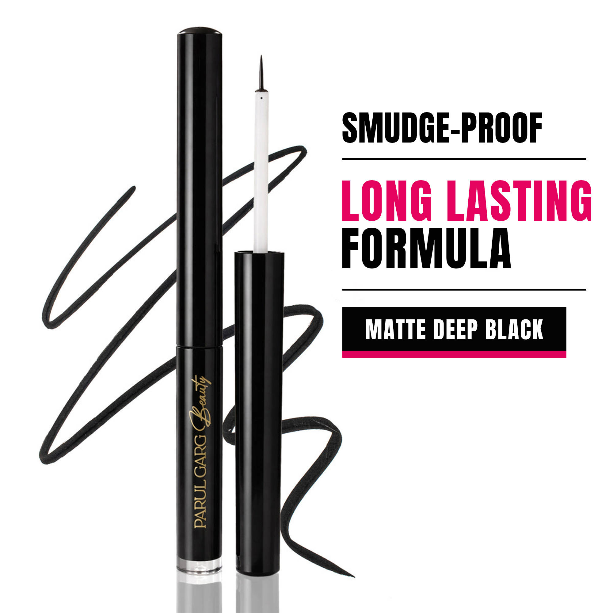 Parul Garg Beauty Black Liquid Eyeliner Smudge-Proof, Water-Resistant, Long-Stay Matte