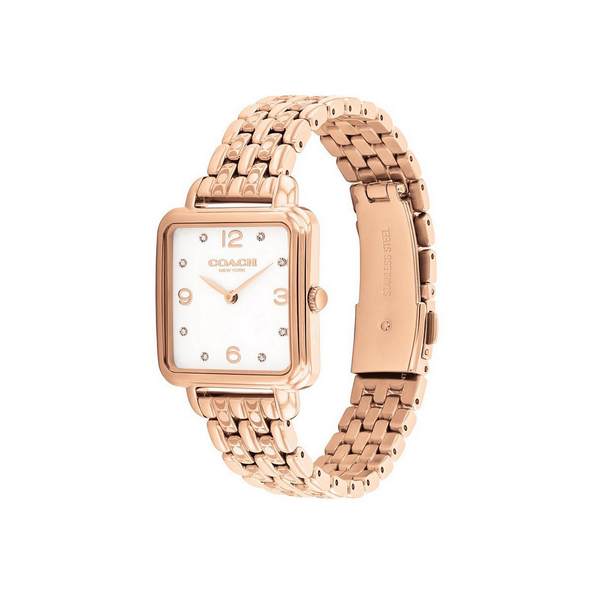 Buy Coach Women Cass White Square Dial Analog Watch
