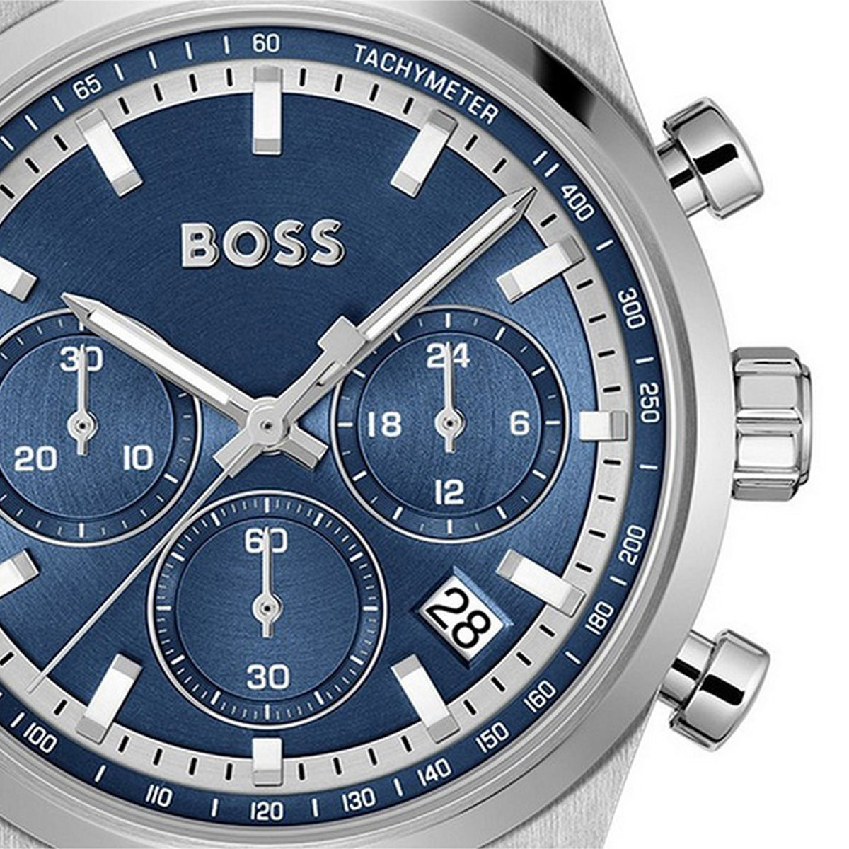 Buy Boss Men Candor Chrono Blue Round Dial Analog Watch - 1514250