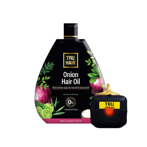 TRU HAIR Onion Hair Oil + Free Oil Heater For Hair Fall Control & Healthy  Scalp: Buy TRU HAIR Onion Hair Oil + Free Oil Heater For Hair Fall Control  & Healthy