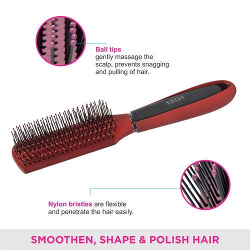 VEGA Flat Brush (E9-FB): Buy VEGA Flat Brush (E9-FB) Online at Best Price  in India | NykaaMan
