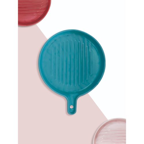 CLAY CRAFT Fine Ceramic Grill Plate For Serving Round Shape