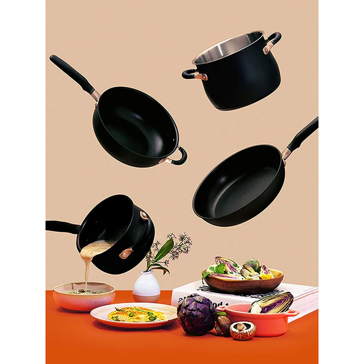 Meyer Accent Series Hard Anodized Nonstick & Stainless Steel Pots and