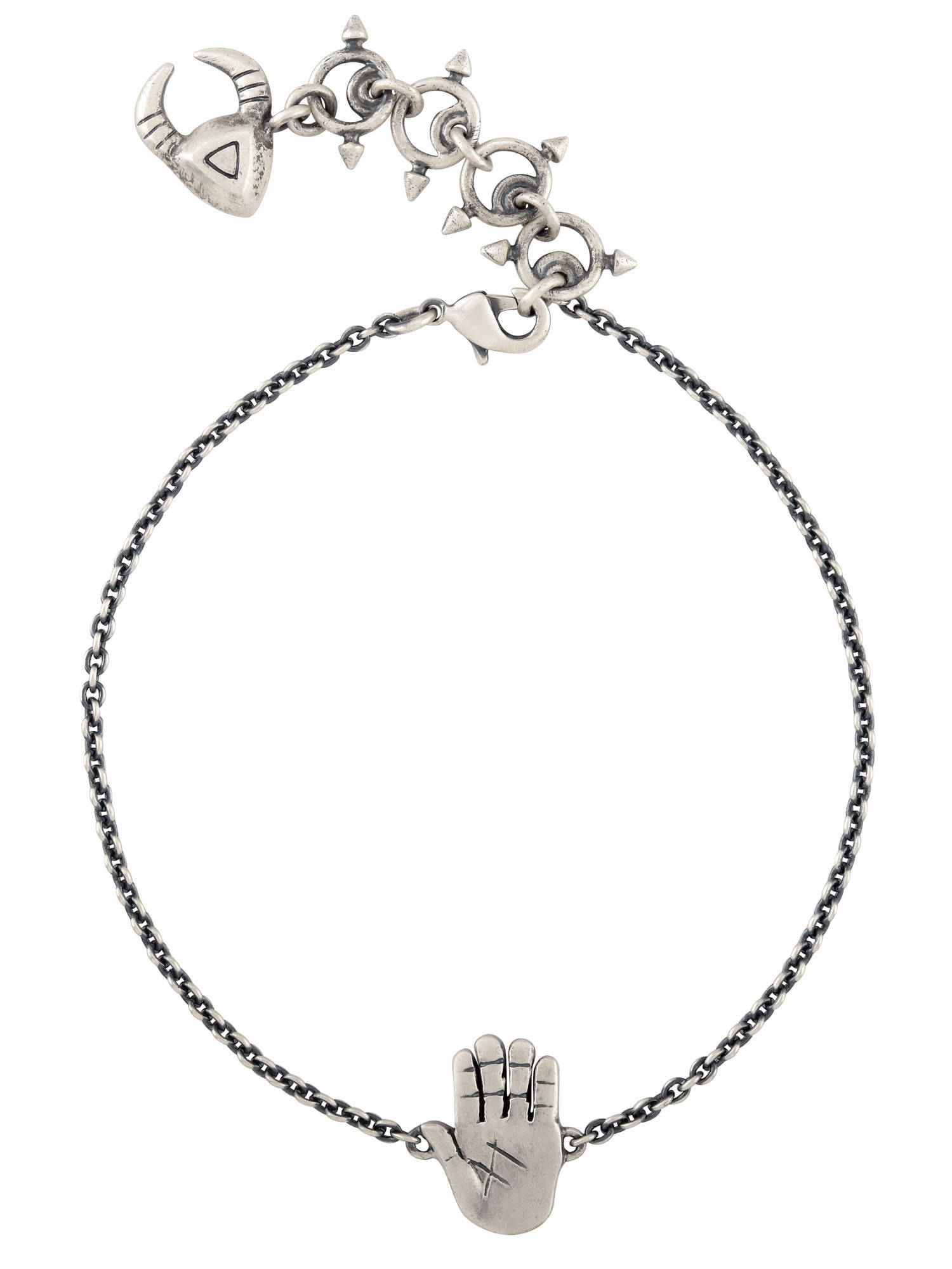 Tribe Amrapali Palm Silver Plated Masaba Bracelet