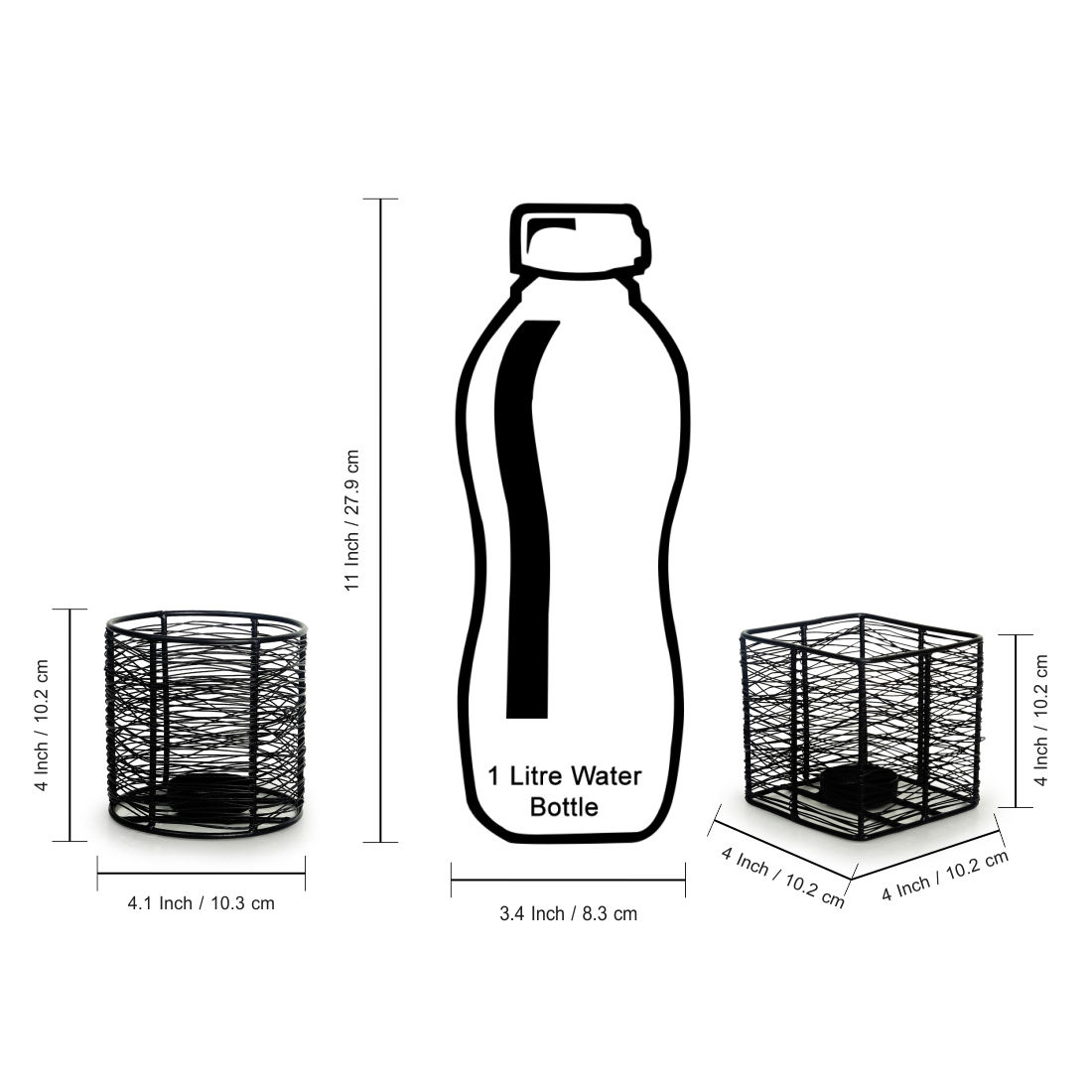 ExclusiveLane Glowing Mesh Duo' Hardwired Table TeaLight Holders In