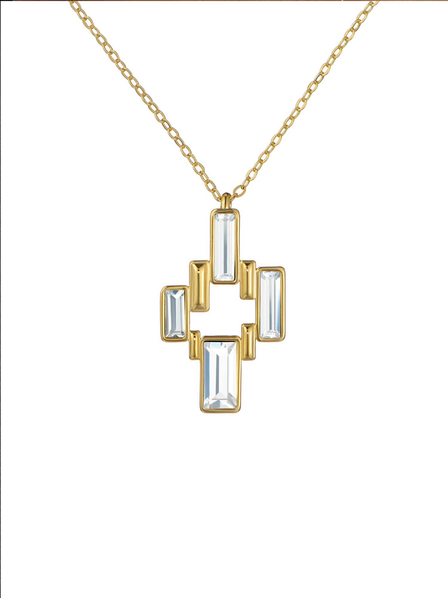 Ted Baker Deco Crystal Pendant Necklace