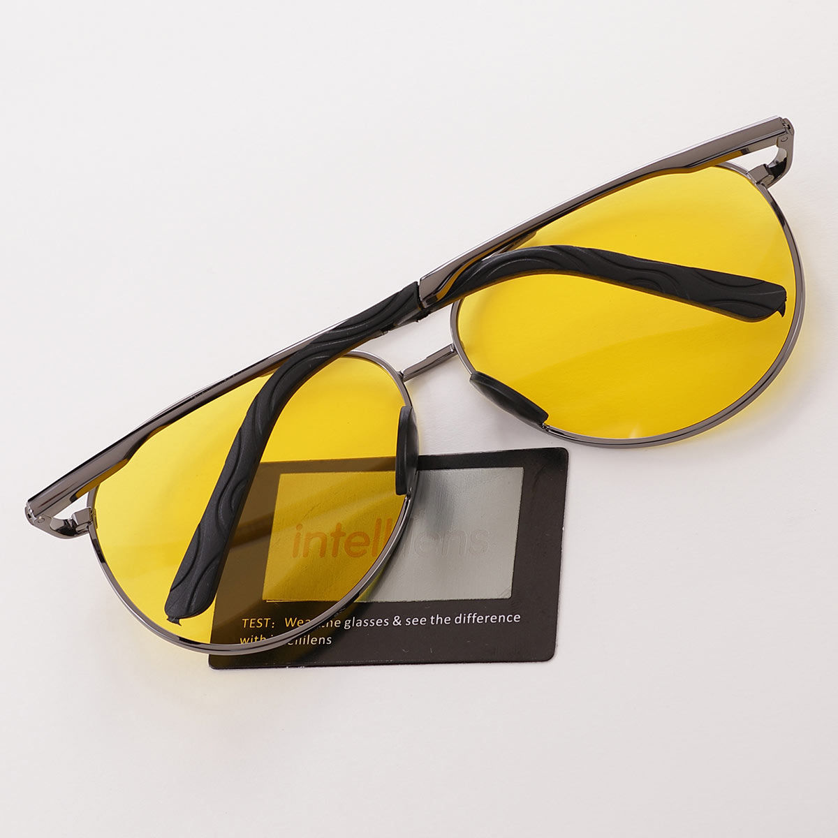 Intellilens Unisex Aviator Night Driving Polarized & UV Protected