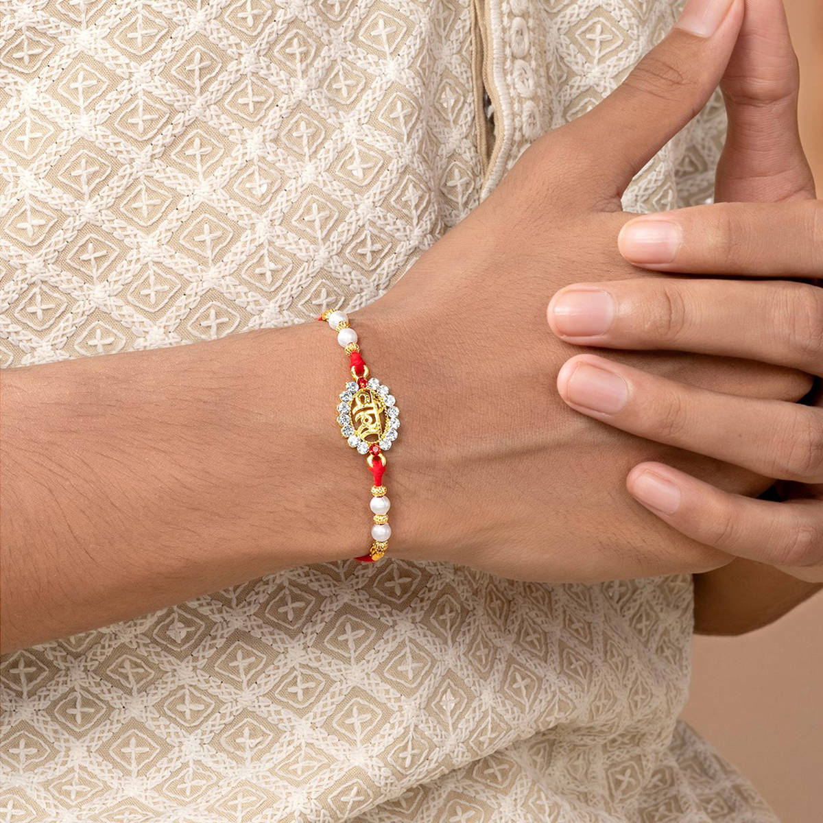 Peora Bro & Vira Rakhis With Roli Chawal & Greeting Card (Pack of 3)